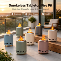 Brasero de table sans fumée avec grille de cuisson BBQ, double combustible (bois et éthanol), sac de transport portable pour camping et terrasse – Offre Spéciale