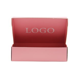 Hộp bưu phẩm, hộp vận chuyển bằng giấy carton sóng màu hồng sinh học có in logo tùy chỉnh dành cho mỹ phẩm - Product Image 3