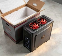 Boîte d'emballage personnalisée pour PC de bureau, conteneur renforcé en carton ondulé avec mousse EPE six faces pour le transport d'ordinateurs de poste de travail