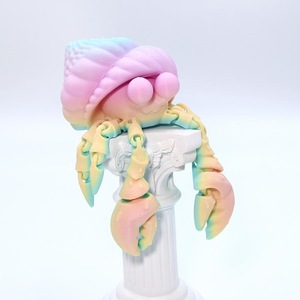 Jouet de décoration d'aquarium en plastique imprimé en 3D personnalisé OEM, crabe ermite, articulations mobiles, personnages Frozen, échelle 1/12, pour les 7-12 ans - Product Image 2