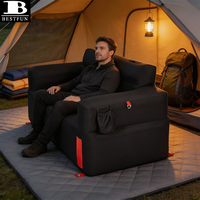 Canapé gonflable double avec pompe intégrée, en tissu Oxford 1000D résistant aux perforations, pour le camping en plein air et la plage