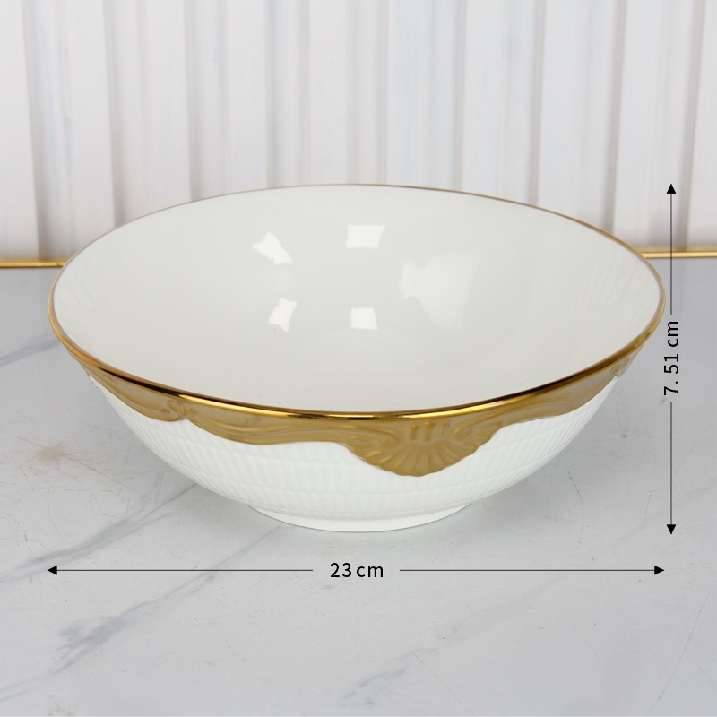 Tazón redondo de grano exterior de 9 pulgadas (23*23*7,5 cm)