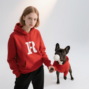 Joymay 2025 personnalisé correspondant chien et humain sweats à capuche fabrication personnalisée 100% coton ensembles assortis pour maman et chien toutes races - Product Image 2