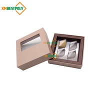 Boîte cadeau en chocolat de luxe faite à la main, emballage en carton rigide avec inserts pour les bonbons et les desserts