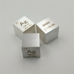 เงินบริสุทธิ์ 99.99% <span class=keywords><strong>Ag</strong></span> รูปทรงลูกบาศก์ 10 มม. น้ำหนัก 10.9 กรัม ยี่ห้อ Yeemeida สำหรับ<span class=keywords><strong>ตาราง</strong></span><span class=keywords><strong>ธาตุ</strong></span> - Product Image 6