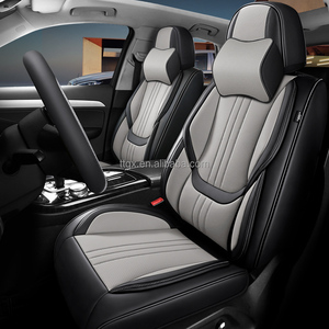 ชุดหุ้มเบาะรถยนต์หนัง Nappa สีเทา พร้อมพนักพิงหลังแบบยึดติด สำหรับ Toyota Corolla Camry <span class=keywords><strong>Yaris</strong></span> รุ่น Universal ครบชุด - Product Image 2