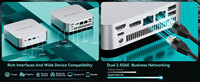 Mini PC de Alto Rendimiento AMD Ryzen 7 H 255 8C/16T 32GB 1TB Leaderhub AD8 para Entretenimiento en el Hogar