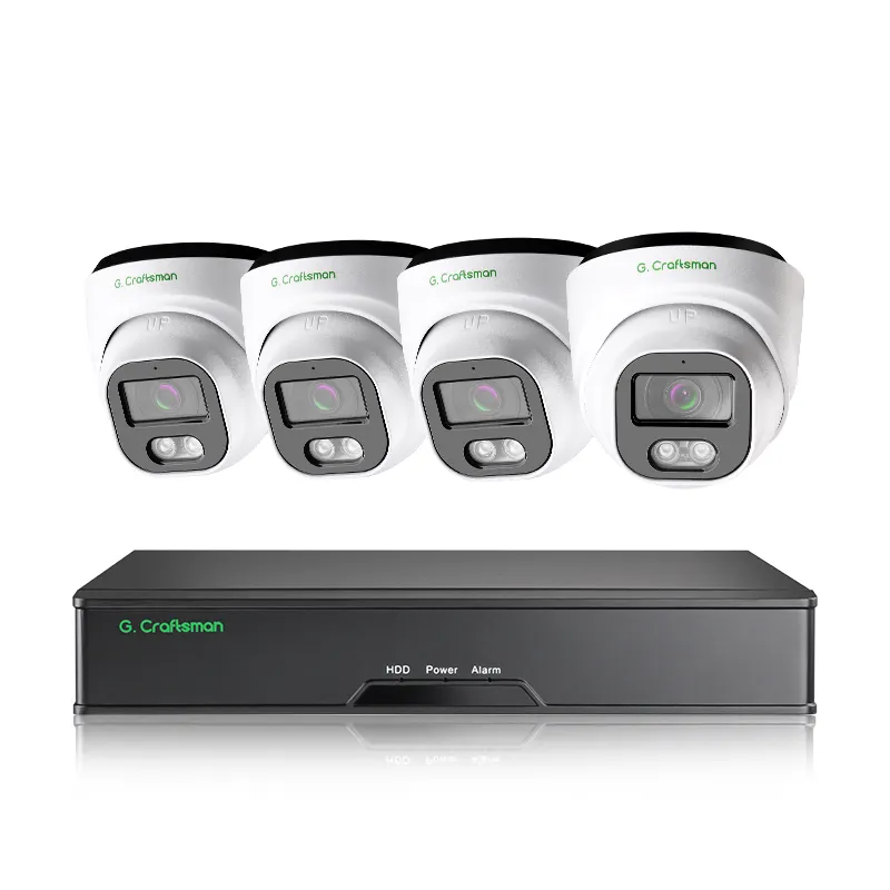 GAC-HFI-M8SG-K4 8CH 4K NVR Register Kits 4pcs 8MP Vandalproof Outdoor IP POE Night Vision Remote View Security Camera System