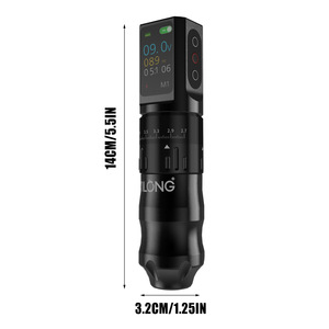 ปากกาสักไร้สาย Yuanyun แบตเตอรี่ 1200mAh ชาร์จแบบ Type-C ปรับระดับความยาวของเข็มได้ 12000 รอบต่อนาที สำหรับการสักถาวร - Product Image 4
