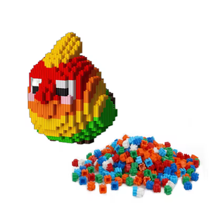 Factory Direct Sale 3d Puzzle Mini <strong>Bricks</strong> Small Particles Cartoon Parrot Block for Kids Animals <strong>Birds</strong> Blocks Deformed Blocks - Product Image 1