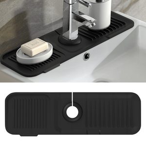 Hotsale Kitchen Bathroom Silicone Sink Faucet <b>Drain</b> Mat Foldable Water Catcher Mat Silicone Sink Faucet Splash <b>Guard</b> Absorben - Product Image 1
