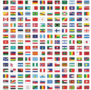 कस्टम उच्च गुणवत्ता वाले टिकाऊ पॉलिएस्टर कपड़े राष्ट्रीय झंडे पेनेनेंट डिजिटल प्रिंट विभिन्न देश के झंडे - Product Image 1