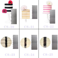 Spatule à gâteau en acier inoxydable, lisseur de crème, spatule à gâteau en métal, peigne pour outils de pâtisserie