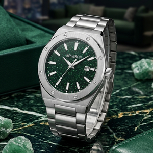 นาฬิกาควอตซ์หรูหราสำหรับผู้ชาย รุ่น Luxury Astro Collection ขนาด 42 มม. ตัวเรือนสแตนเลสสตีล หน้าปัดแสดงวันที่แบบอนาล็อก หน้าปัดลายท้องฟ้าเต็มดาว ผลิตโดยผู้ผลิตนาฬิกา - Product Image 2