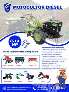 Mini Tractor agrícola de 4 ruedas para granja, máquina para caminar de 2 ruedas, 8HP, 10HP, 12HP, 15HP, 16HP, 30HP, 40H