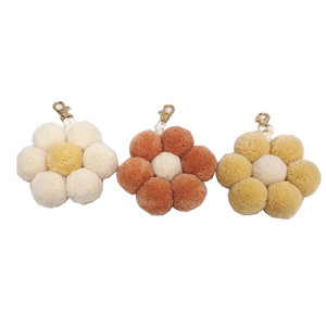 <span class=keywords><strong>Porte</strong></span>-clés en coton de haute qualité avec pompon en fourrure coloré, <span class=keywords><strong>porte</strong></span>-clés en peluche pour sac fourre-tout, design unique et élégant - Product Image 6