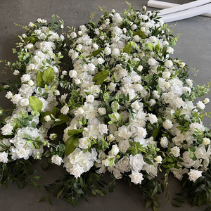 Décoration d'arche de mariage à <span class=keywords><strong>prix</strong></span> d'usine, rangée de fleurs artificielles, arrangement de roses et de verdure, toile de fond de fête, accessoires floraux pour événements, chemin de table fleuri - Product Image 6