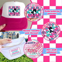 Patchs thermocollants avec slogan Girl Power, ensemble d'appliques brodées Hot Girls, patchs lettres roses rétro pour vêtements, chapeaux, sacs, décoration DIY