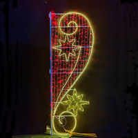 Lumières décoratives de rue 2D à motif d'étoile LED pour Halloween, 220V 110V IP65 étanche, pour jardin, hauteur 250 cm