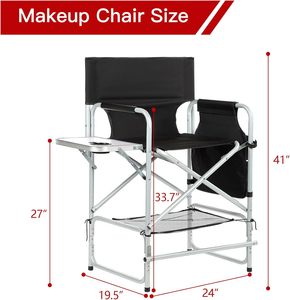 Nouvelle chaise d'artiste de maquillage pliable en métal portable bon marché, tabouret de bar de chaise de directeur pour le voyage, <span class=keywords><strong>salon</strong></span> de beauté, pliable léger - Product Image 3