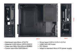 Boîtier d'ordinateur de bureau <span class=keywords><strong>Micro</strong></span> <span class=keywords><strong>ATX</strong></span> ITX <span class=keywords><strong>Slim</strong></span>, boîtier de PC SFF - Product Image 3