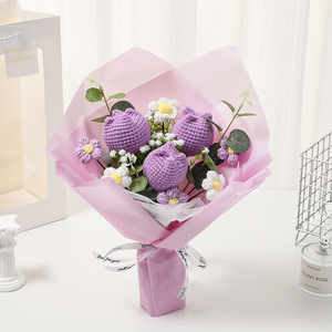 Ramo de Tulipanes de Ganchillo al por Mayor, Flores Tejidas para Regalo del Día de San Valentín y el Día de la Madre - Product Image 3