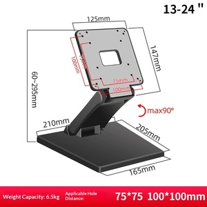 Sance Manufacturer 13-24inch <b>Monitor</b> Computer <b>Stand</b> Touch Screen Desktop <b>Adjustable</b> Tilt Folding Base Multi-Color Options Export - Product Image 6