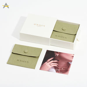 Pochette pour Bijoux en Microfibre à Bouton Pression avec Logo Personnalisé Auralux - Product Image 4