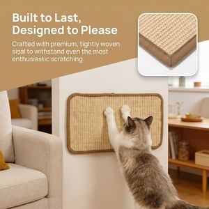 Tapis à gratter pour <span class=keywords><strong>chat</strong></span> en sisal naturel extra épais, antidérapant, sans éclats, protection des meubles, logo personnalisé, OEM, ODM, plusieurs tailles - Product Image 3