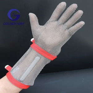 Gants en fil d'acier inoxydable de qualité alimentaire 316, résistants aux coupures, conformes à la norme ANSI/ISEA niveau 9 et résistants à la déchirure - Product Image 1