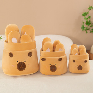 Nuevo Peluche de Capibara con Cesta para Transportar, Regalos para Niños, Peluche Kawaii, Juego de Peluches de Pan, Muñeco de Animal de Peluche - Product Image 3