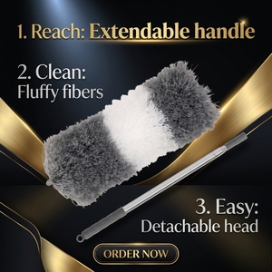 Selfie Stick Dust 2, Pluma Telescópica Retráctil <span class=keywords><strong>para</strong></span> Limpiar Polvo con Mango Metálico, 280 cm de Longitud - Product Image 6