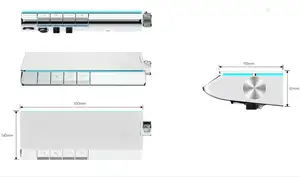 多機能デジタルディスプレイ線画ガングレーピアノキーサーモスタットバスルームシャワーセット