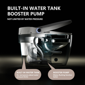 مرحاض ذكي للغرفة مع شطاف كهربائي، مرحاض سيراميك، كرسي حمام، مراحيض ذكية أوتوماتيكية بالكامل - Product Image 3