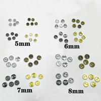 Mini bouton de couture 2 trous 5mm 6mm 7mm 8mm petits yeux ronds boucle en métal épais artisanat poupée jouet bébé vêtements boutons pour bricolage