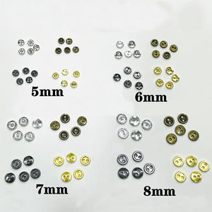DIY Zubehör Mini 2-Loch-Nähknopf 5mm 6mm 7mm 8mm Kleine runde Augen Schnalle Dickes Metall Craft Doll Toy Baby Kleidung Knöpfe - Product Image 2