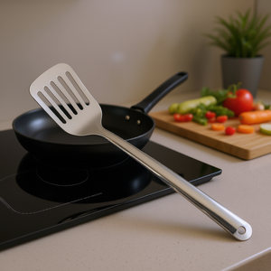 Spatule en acier inoxydable Ustensile de cuisine 36,5x7,5 cm Passe au lave-vaisselle Résistant au four Lavage à la main uniquement Marque ZAA Modèle AS-1646-4 - Product Image 2