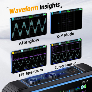 Oscilloscope multimètre tactile à double canal FNIRSI 2C53P NEUF - Product Image 3