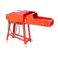 Mini broyeur de paille de paille volaille animal bétail alimentation faisant herbe déchiqueteuse ensilage hachoir foin fourrage fourrage coupe-paillettes machine
