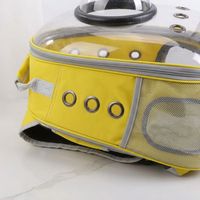 Sac à dos pour chat respirant en maille transparente, écologique, capacité 5 kg, double bandoulière, fermeture éclair, transporteur pour animaux de compagnie de qualité alimentaire