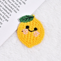 Écussons brodés faits main en tricot, motifs fruits et animaux, écologiques, à coudre, pour vêtements d'enfants