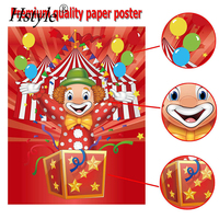 Jeux de carnaval, collez le nez sur le clown, fournitures de fête, cadeaux, décorations de fête d'anniversaire sur le thème du cirque pour enfants SD359