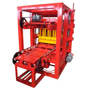 เครื่องทำบล็อกคอนกรีตแบบกึ่งอัตโนมัติ QTJ4 26 พร้อมระบบสั่นสะเทือน สำหรับทำอิฐบล็อกทรายซีเมนต์แบบกลวงและแบบตัน ราคา - Product Image 3