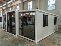 Conteneur préfabriqué pliable économique en gros pour hôtel, bureau, magasin, villa, à deux étages, double couche, durable, construction rapide, économe en énergie