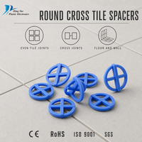 DINGYUE Entretoise de carrelage ronde en plastique bleu pour carrelage mural et de sol, vente en gros, fournisseur OEM ODM
