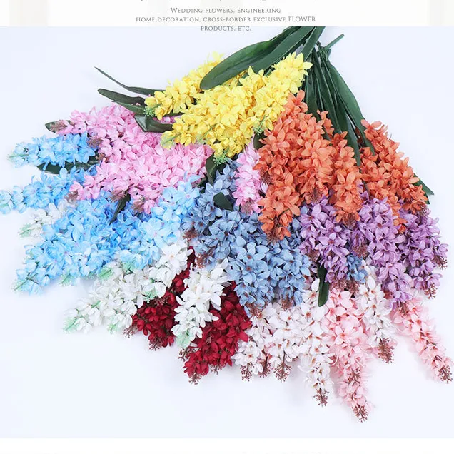 GIGA hyacinth artificial flowers in bulk 7 branches Fumigative clothesgrass home landscape decorative flower