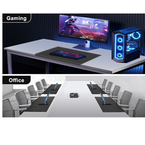 Tappetino da Scrivania FOSKA Rettangolare in Pelle PU Nera Resistente, Organizzatore per Ufficio per Scrivere, Digitare e Navigare - Product Image 6