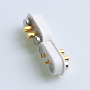 Белый, 5,08 мм, <span class=keywords><strong>2</strong></span>-контактный Магнитный соединитель ПОГО, пружинный латунный контактный нейлоновый корпус <span class=keywords><strong>2</strong></span>А, номинальный ток для зарядки - Product Image 3