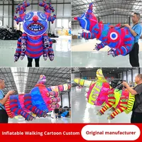 Mascotte publicitaire gonflable personnalisée en forme de personnage de dessin animé avec souffleur CE, impression numérique UV et éclairage LED pour la décoration d'événements commerciaux
