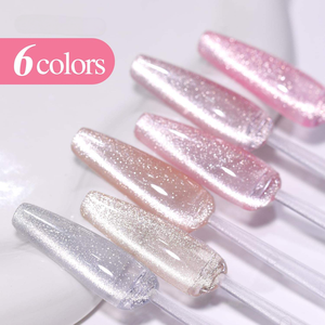 6 Colors Cat Eye Magnetic Gel Polish Set Professional Portable Removable Plastic Metal Shimmer <b>Glitter</b> Holographic - Product Image 6